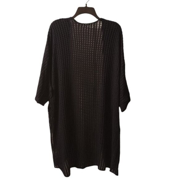 Maurice's Navy Open Waffle Knit Cardigan Size 0/1 XS Extra Small - Picture 4 of 5